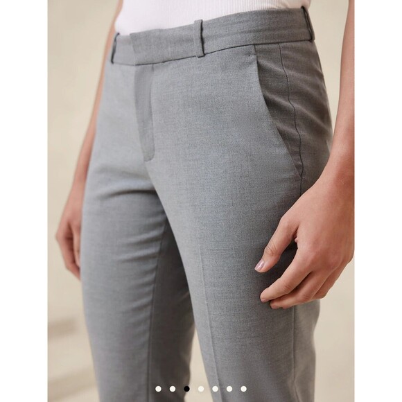 Banana Republic Black Ryan Fit Straight Leg Stretch Twill Pants Size 18 Office - Picture 3 of 12